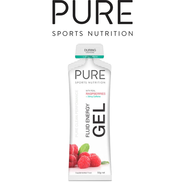 Pure Energy Gel Raspberry W/30mg Caffeine 50g